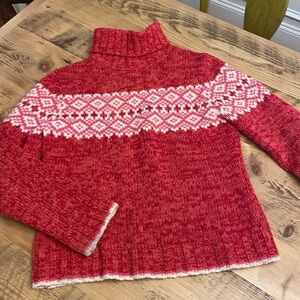 Gap northern isles style turtleneck lambswool sweater medium